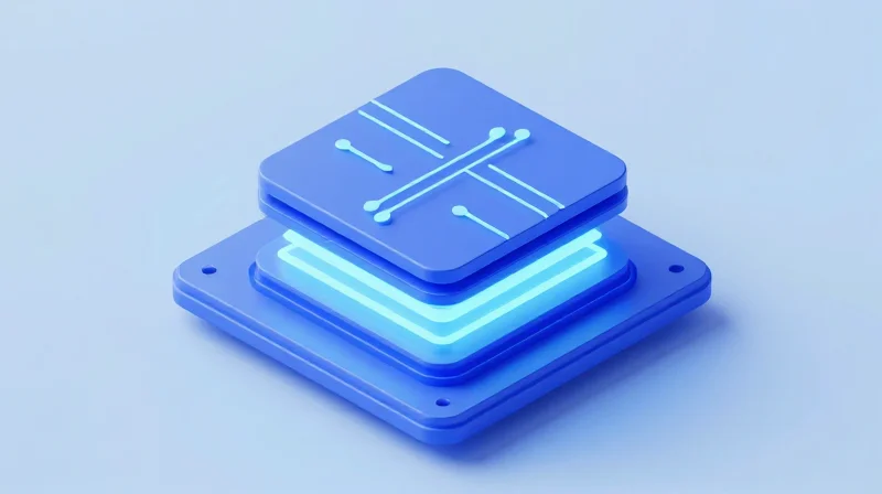 Isometric 3D illustration of an optical transceiver module showing its internal signal flow concepts.