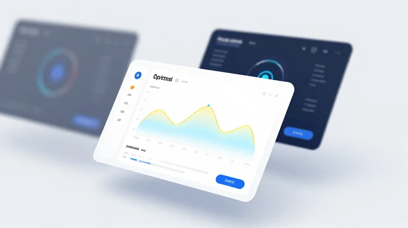 Abstract visualization of a network health dashboard representing telemetry data like temperature and voltage.