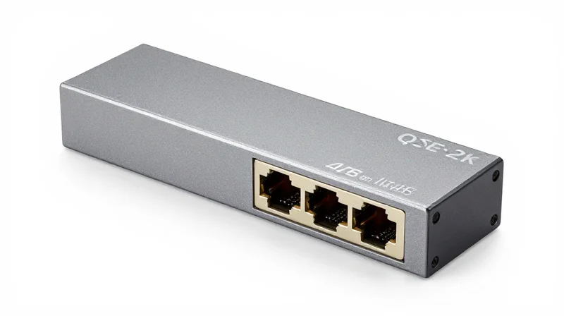 Inside the Module: TOSA, ROSA, and MUX/DEMUX Close-up of a sleek QSFP28 optical transceiver module on a white background showing its metallic finish and design.