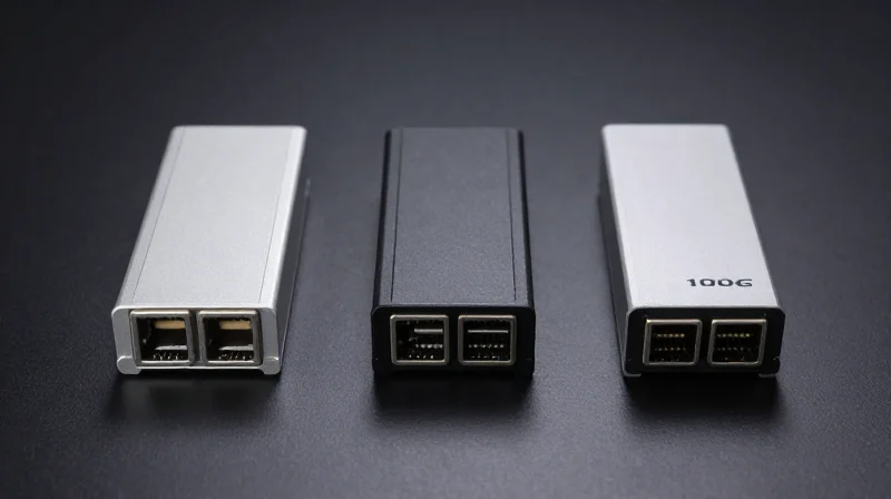 Comparing the Field: CWDM4, PSM4, and Single-Lambda 100G A side-by-side comparison layout showing different types of 100G optical modules.