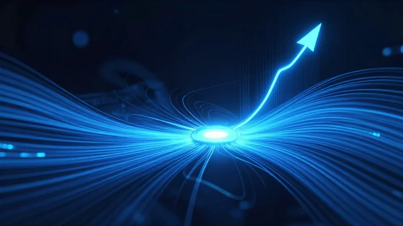 Conceptual 3D visualization of heat dissipation and energy efficiency.