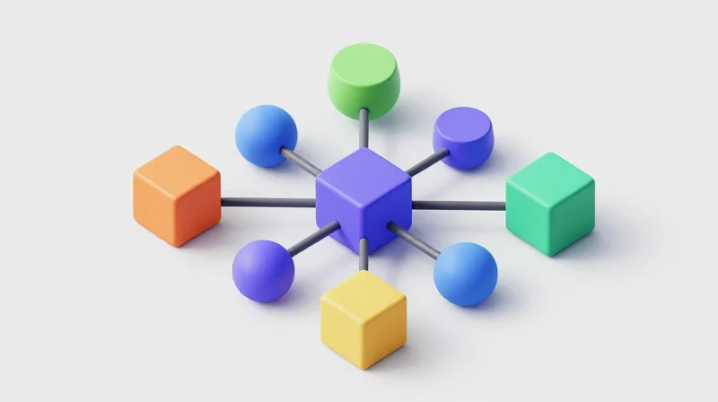 Isometric 3D model representing seamless multi-vendor compatibility.
