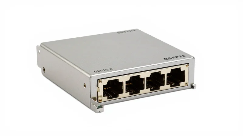 Technical Deep Dive: QSFP28 CWDM4 Specifications Close-up high-resolution shot of a QSFP28 CWDM4 transceiver module against a clean background.