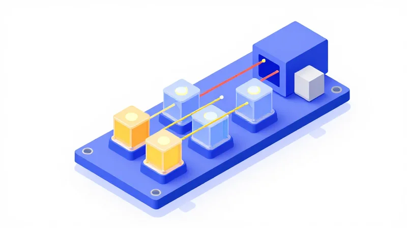 Isometric 3D model of an optical transceiver module's internal components showing light paths and laser integration.