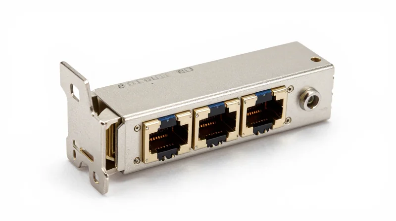 High-resolution studio shot of a 25G SFP28 optical transceiver module.