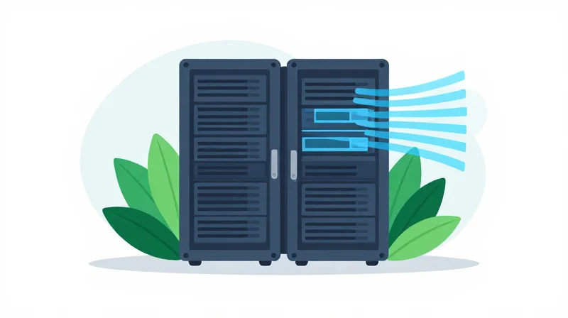Power Consumption Analysis: Sustainability and Thermal Management Conceptual illustration of energy efficient hardware cooling and sustainability.