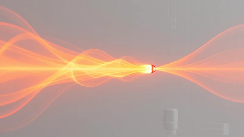 The Power Consumption and Heat Challenge Abstract visualization of thermal waves and energy dissipation in networking equipment.