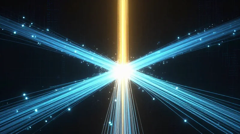 The Evolution of 100G: From Multi-Lane to Single-Lambda Abstract visualization of multiple optical lanes merging into a single powerful data stream