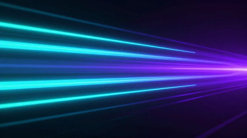 Latency Performance: Single-Lambda vs. Legacy Optics Dynamic light trails representing low latency and high-speed data transmission
