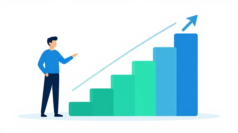 Total Cost of Ownership (TCO) Comparison Flat vector illustration of a rising bar chart representing cost efficiency and ROI