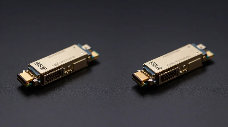 Side-by-side visual comparison of two different types of DWDM SFP+ transceiver modules.