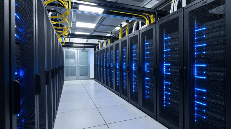 Ideal Use Cases: When to Choose Fixed Over Tunable A professional high-density data center environment with illuminated server racks.