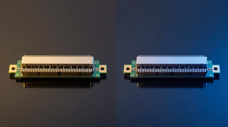 Stability Over Flexibility: Why Fixed-Wavelength Beats Tunable in Specific Scenarios Two different SFP+ modules side-by-side on a dark tech surface to illustrate technical comparison.