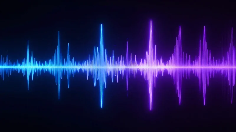 Scientific visualization of laser frequencies and light wave manipulation.