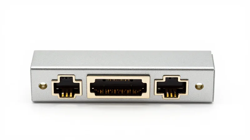 A high-precision optical transceiver module on a clean white background.