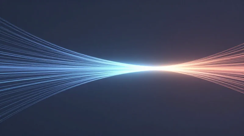 The Evolution of Optical Transceivers: From Fixed to Tunable Abstract visual of fiber optic connections evolving from fixed paths to dynamic, color-shifting light streams.