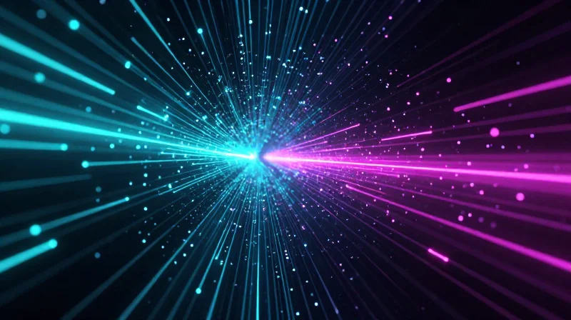 Latency Benchmarks: Does Tunability Affect Speed? High-speed light particles in a digital conduit representing low latency data transmission.