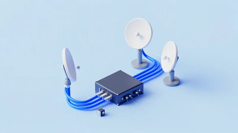 Understanding the Fundamentals: What is CPRI? Isometric 3D illustration showing a legacy base station architecture with a BBU and RRH connected by fiber.