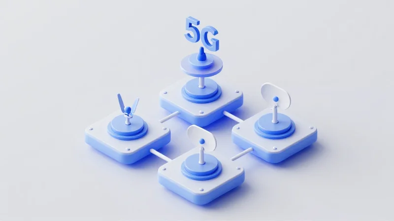 Architectural Evolution: From BBU/RRH to CU/DU/AAU Isometric 3D view of a disaggregated 5G network showing interconnected CU, DU, and AAU units.