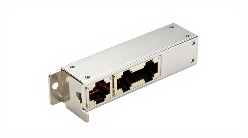 Hardware Requirements: SFP28 and Optical Transceivers Close-up shot of a 25G SFP28 optical transceiver module for 5G fronthaul.
