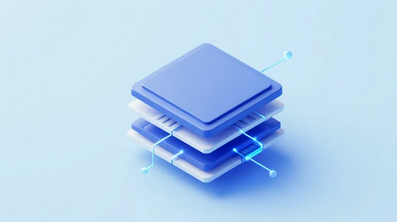 The Strategic Importance of High-Performance Core Switch Modules Isometric 3D illustration of a central network core showing interconnected hardware modules and glowing data streams on a modern light background.