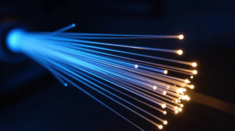 Latency Benchmarks: The Millisecond War Abstract visualization of rapid light trails representing ultra-low latency data transmission.