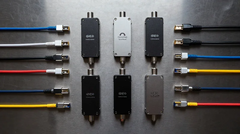 Navigating Bulk Pricing Tiers for 2026 Neatly arranged networking transceivers and accessories in a flat lay grid.