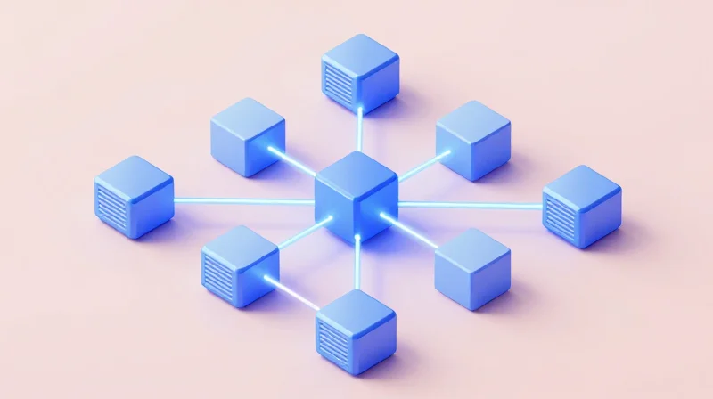 An isometric illustration showing different network devices from various vendors successfully interconnected in a unified architecture.