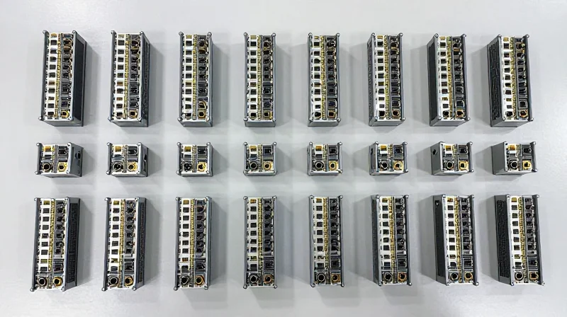 Wholesale Strategies for Large-Scale Network Deployment A large collection of 400G optical transceivers arranged in an organized grid for wholesale.