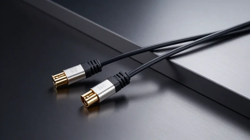 Active Optical Cables (AOC): Performance for Mid-Range Reach An Active Optical Cable showing its thin fiber construction and high-performance connectors.