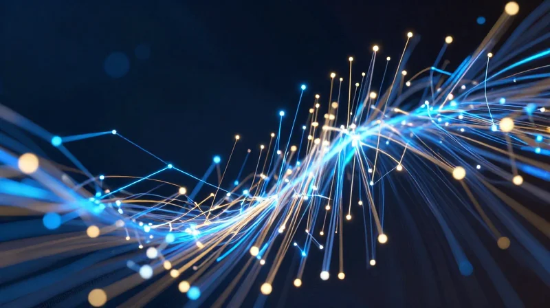 The Economic Case for Wholesale Juniper Switch Optics Abstract digital visualization representing economic growth and efficiency in networking.