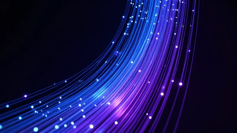 Future-Proofing Your Network with Advanced Optical Technologies Abstract technology concept showing high-speed data flow representing 400G and 800G network transitions.