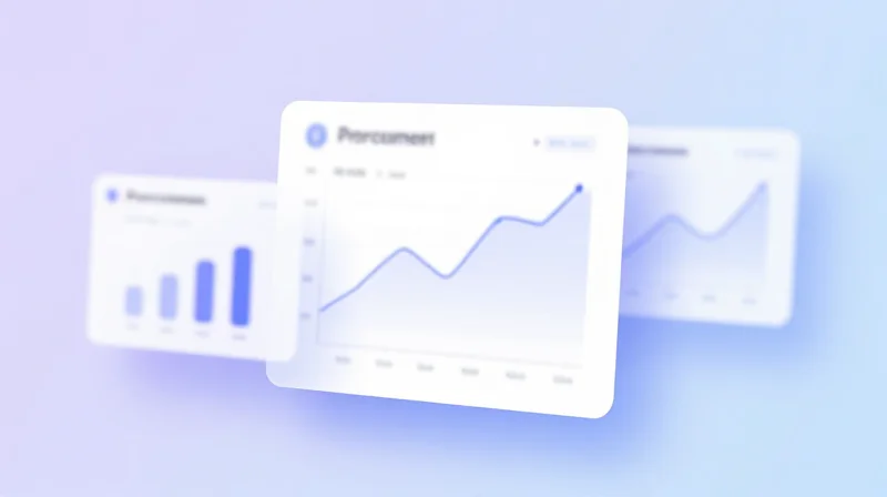 Abstract UI interface design representing a bulk order procurement dashboard.