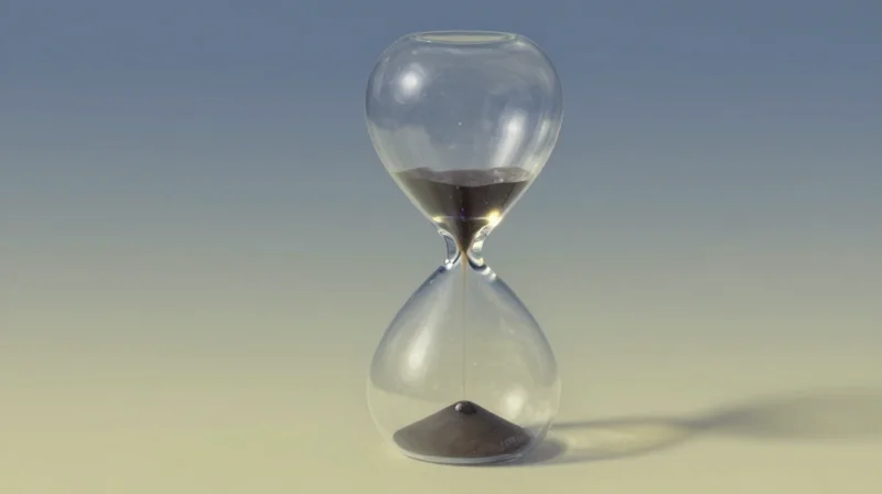 A metaphorical surrealist artwork of a glowing hourglass symbolizing proactive monitoring.
