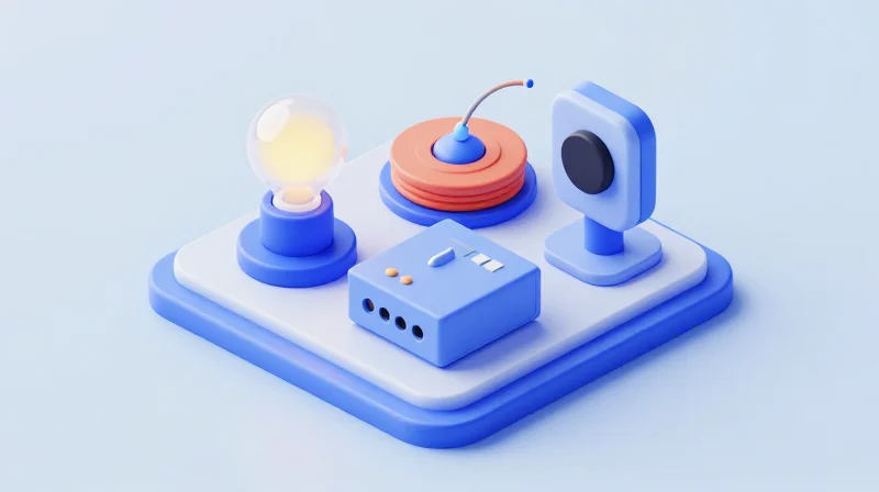 The Core Components of a Power Budget Formula Isometric modular representation of transmitter, fiber reel, and receiver modules on a sleek platform.