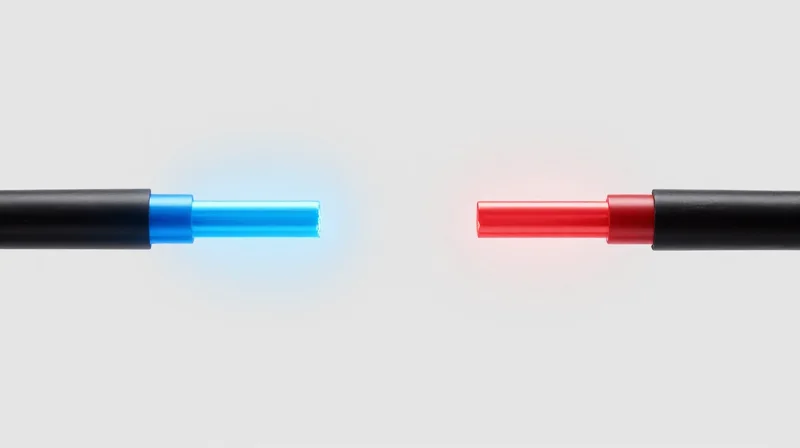 Impact of Fiber Type and Wavelength on Budgeting Comparison of two fiber optic cables glowing with different colors representing different wavelengths.