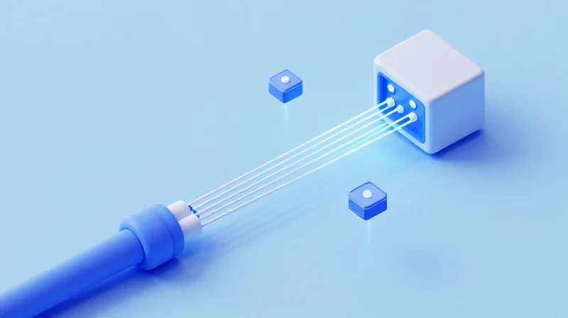 Step-by-Step Guide to Calculating Your Link Budget Isometric 3D model representing the flow of light through a fiber link system.