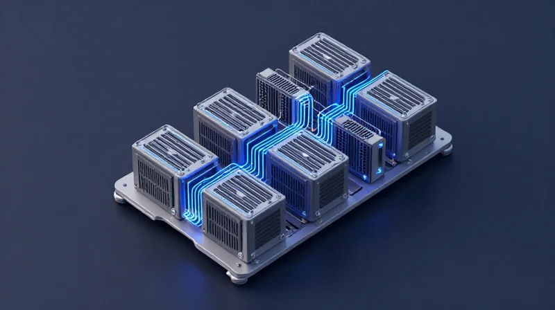 The Evolution of Thermal Management in High-Density Computing Isometric 3D view of modern server modules with integrated cooling pathways