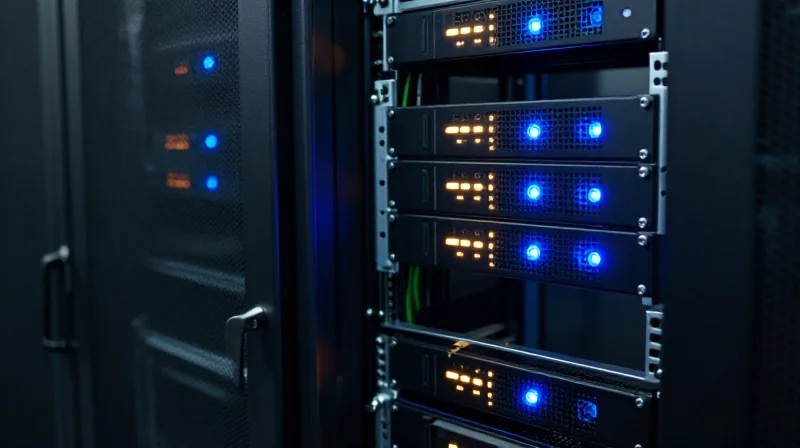 Solving the 'Hot Spot' Problem in High-Density Racks Close-up of heat dissipation components installed in a modern data center server rack.
