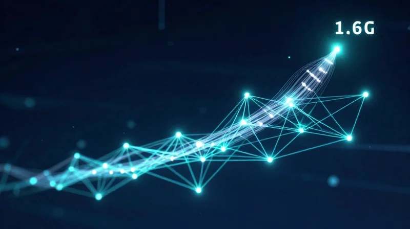 Future-Proofing Your Infrastructure with Scalable Testing Solutions Abstract digital infrastructure concept with glowing nodes representing 1.6T speed scalability.