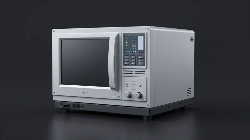 Professional high-speed optical sampling oscilloscope hardware in a studio lighting setup.