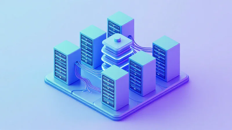 Scalability in the Era of 800G and Beyond Isometric 3D model of an 800G optical network infrastructure.