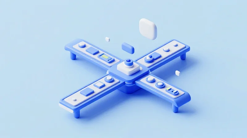Isometric 3D illustration of a modular manufacturing process for custom fiber cleaning tools.