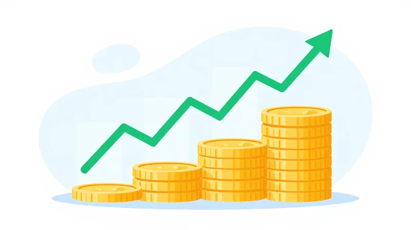 Flat vector illustration representing growth and efficiency through smart investment.