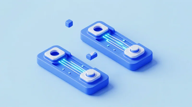 Isometric 3D model of customized network hardware components showing modularity