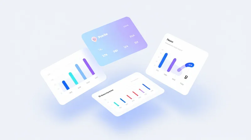 Modern abstract UI mockup of a bulk procurement dashboard for networking hardware