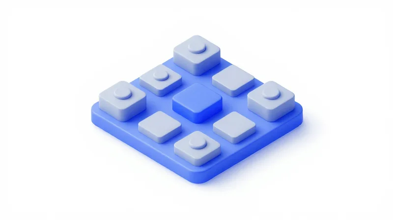 Isometric 3D illustration of a modular network node representing programmable hardware flexibility.