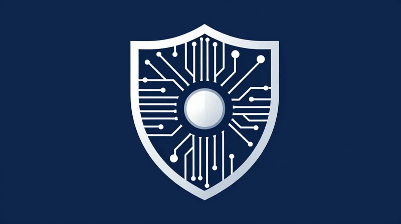Conceptual illustration of a digital shield made of circuitry representing logic-level security.