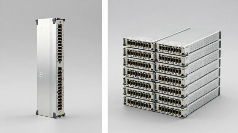Side-by-side comparison of a single retail transceiver unit versus a bulk wholesale arrangement.