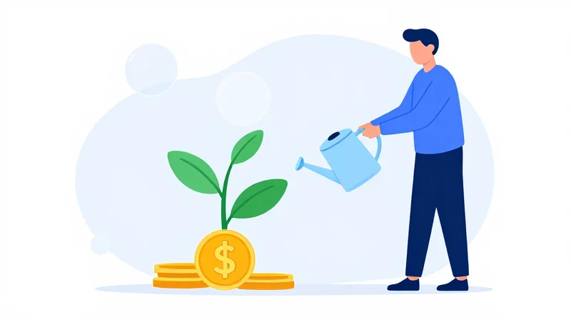 Conceptual illustration representing long-term value and growth over initial cost.